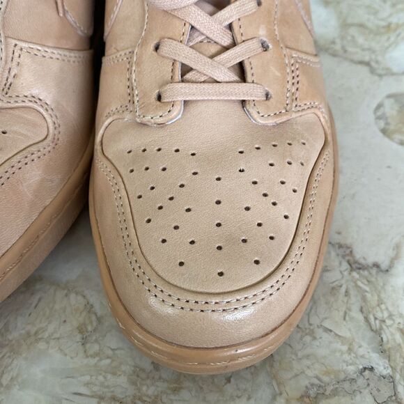 NIKE DUNK Sky HI VT QS Wedge Vachetta Tan Leather & Artic Green Patent Leather - Picture 10 of 14
